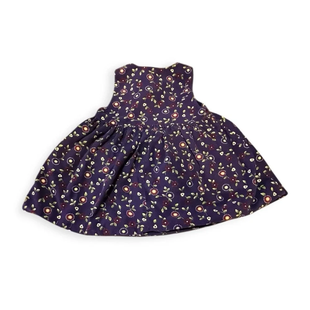 Vintage 90's 100% Cotton Floral McKids Corduroy Infant Dress 18m McDonald's Corp